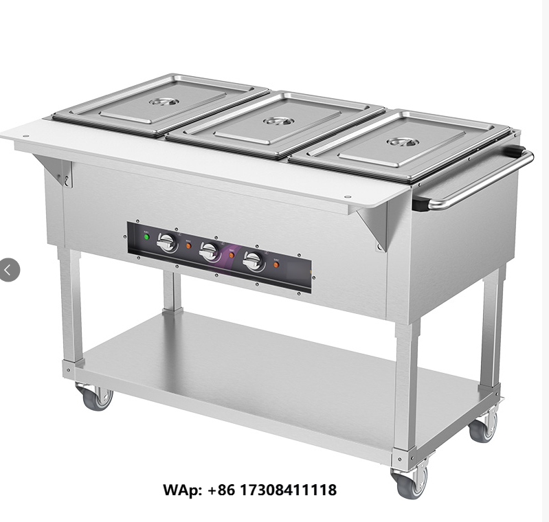Bain Marie Food Warmer - Ticari Gıda Isıtıcı Elektrikli Buharlı Tabla