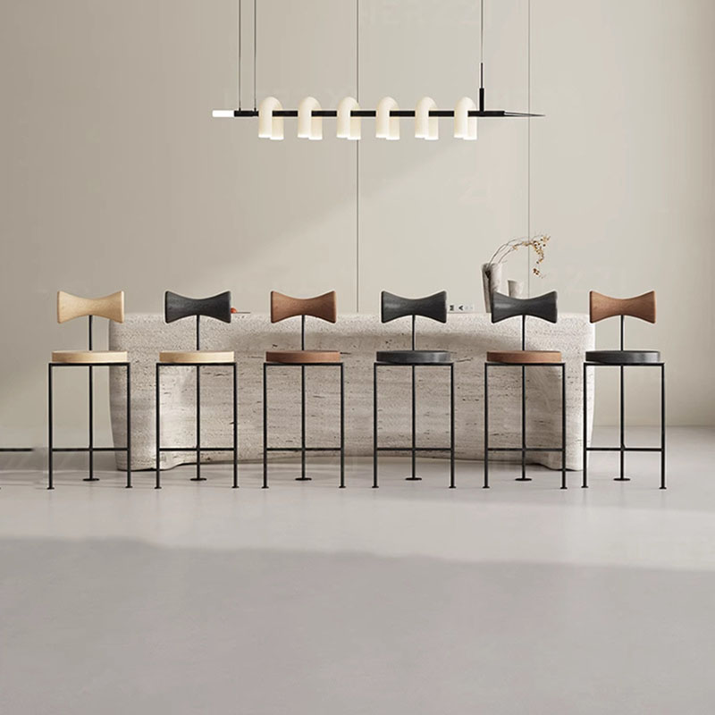 Commercial Kitchen Counter - Zarif Metal Bar Sandalyeleri Rahat Yüksek
