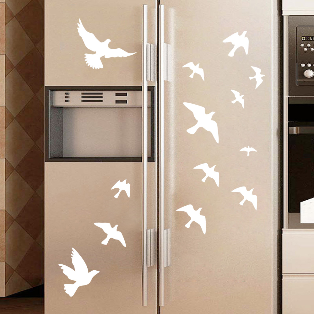 Commercial Kitchen Tiles - 12 adet/takım kuş duvar çıkartmaları ev