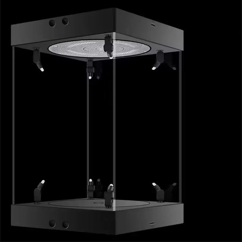 Refrigerated Display Case - Döner LED Spot Işıklı Akrilik Kutu