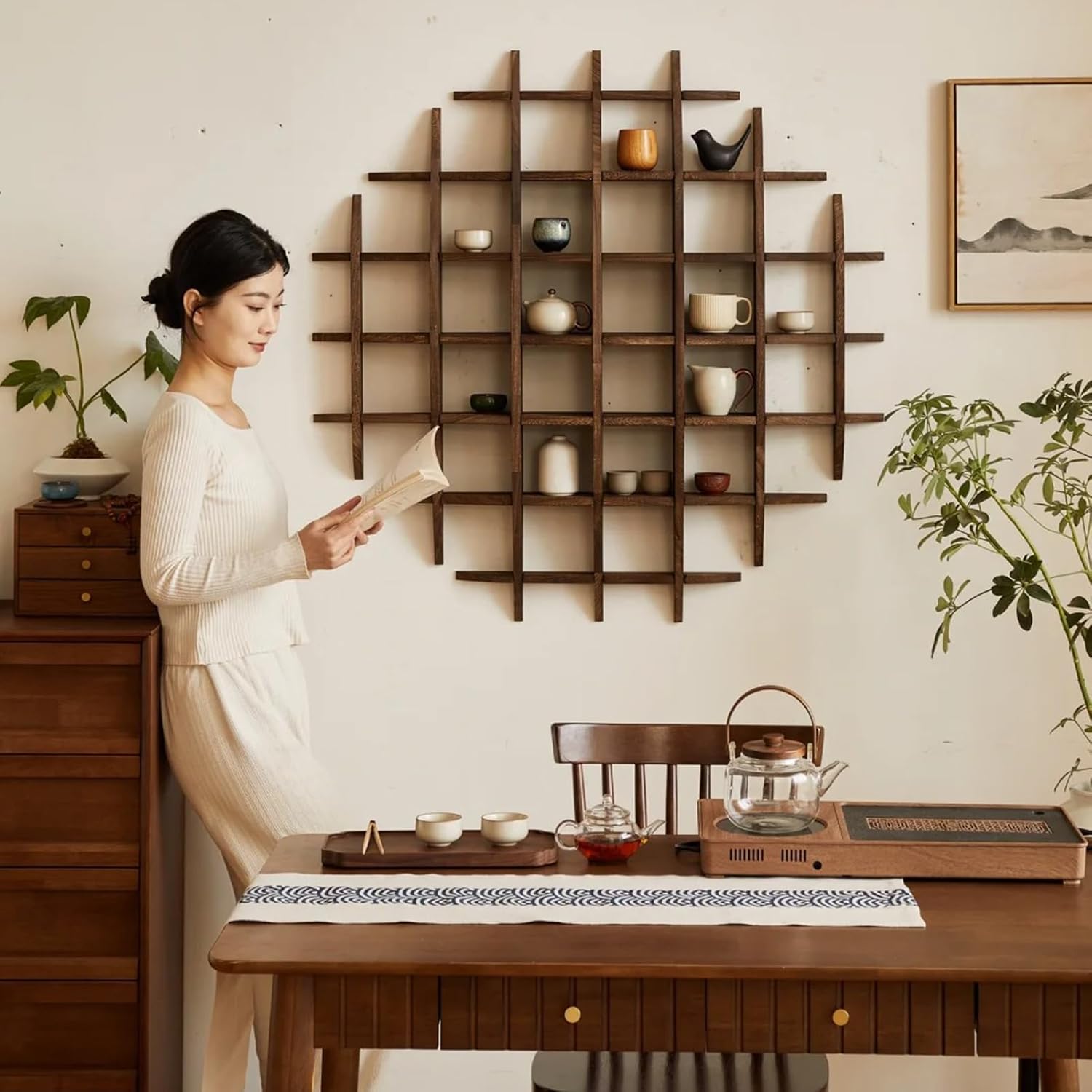 Masif Ahşap Çin Çay Fincanı Tu - Wall Shelf Commercial Kitchen incelemesi ve fiyatı