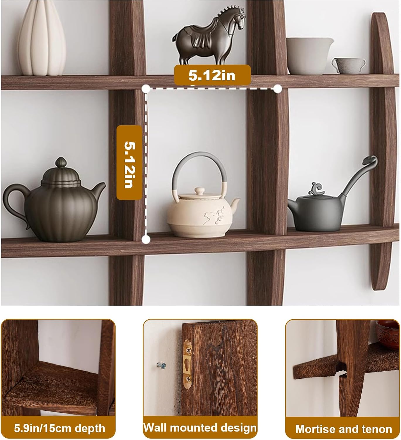Masif Ahşap Çin Çay Fincanı Tu - Wall Shelf Commercial Kitchen incelemesi ve fiyatı