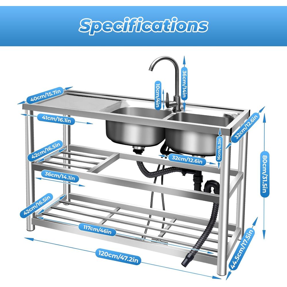 2 Ticari Mutfak Tezgahı + Hazı - Commercial Kitchen Counter incelemesi ve fiyatı