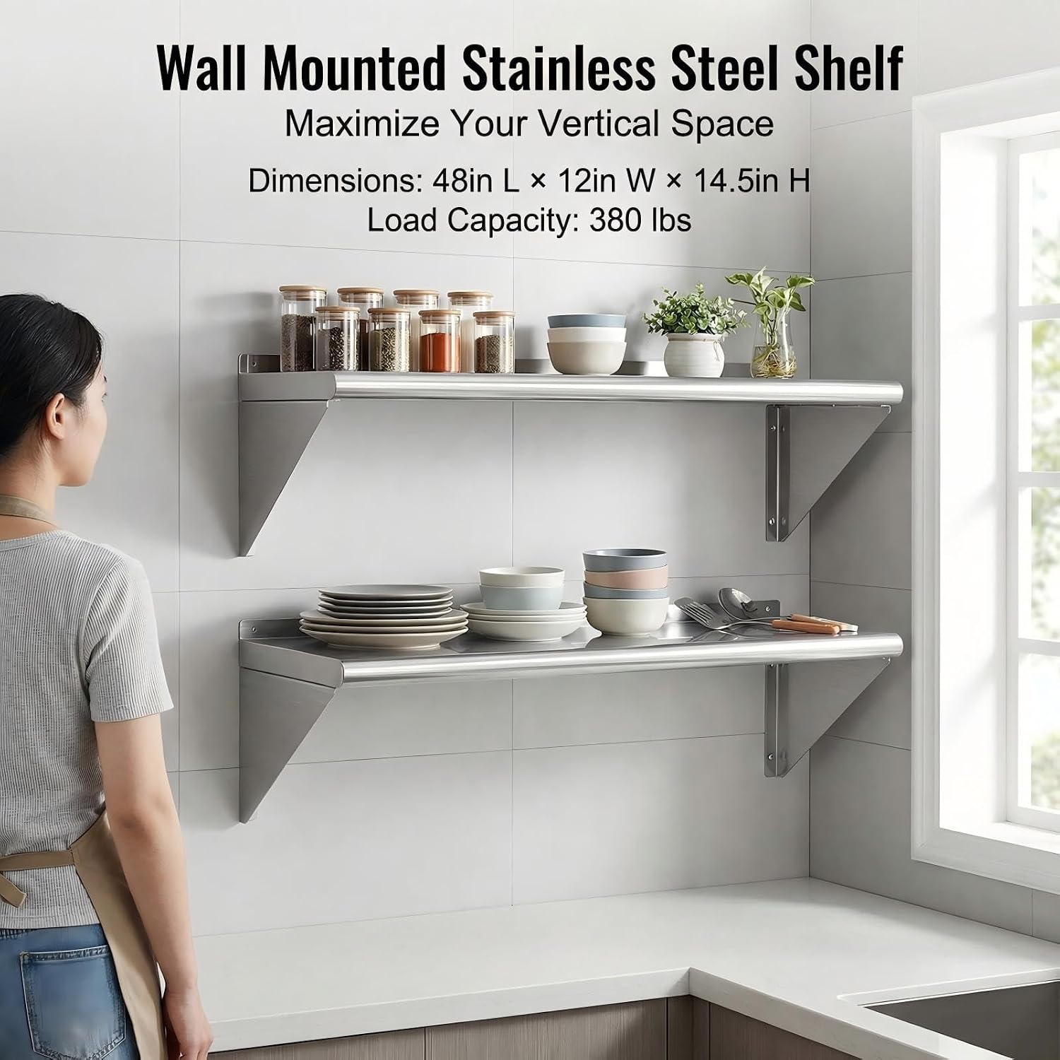Duvara Monte Paslanmaz Çelik R - Wall Shelf Commercial Kitchen incelemesi ve fiyatı