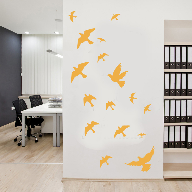 12 adet/takım kuş duvar çıkart - Commercial Kitchen Tiles incelemesi ve fiyatı