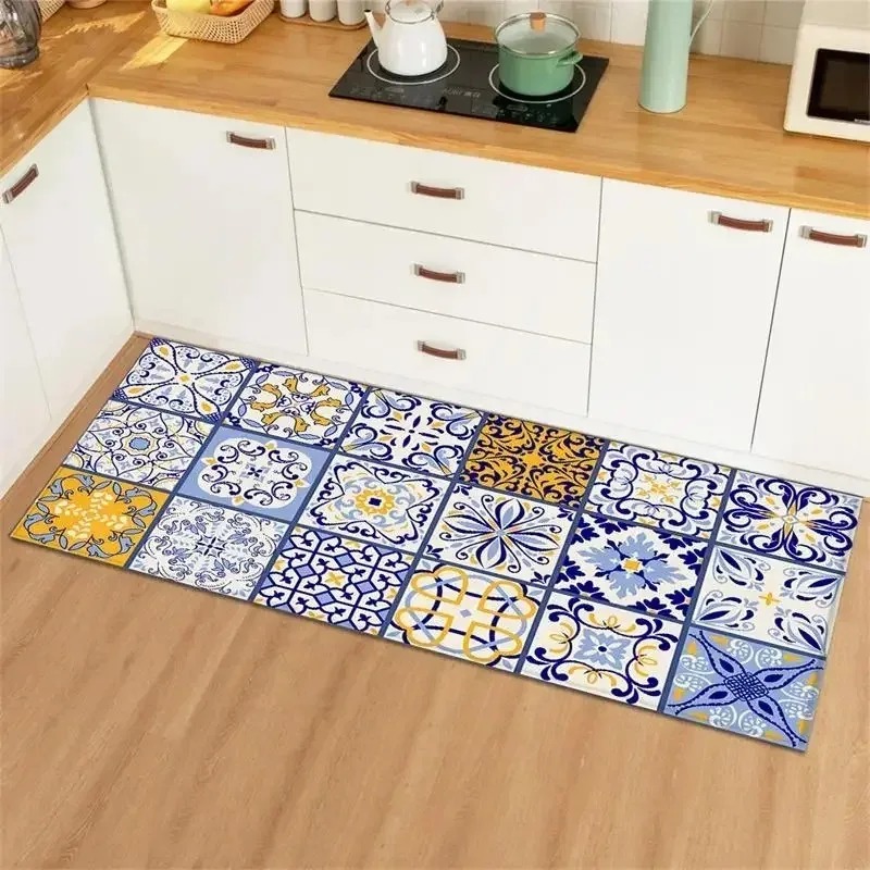 Mavi Sarı Vintage Karo Kolaj M - Commercial Kitchen Tile incelemesi ve fiyatı