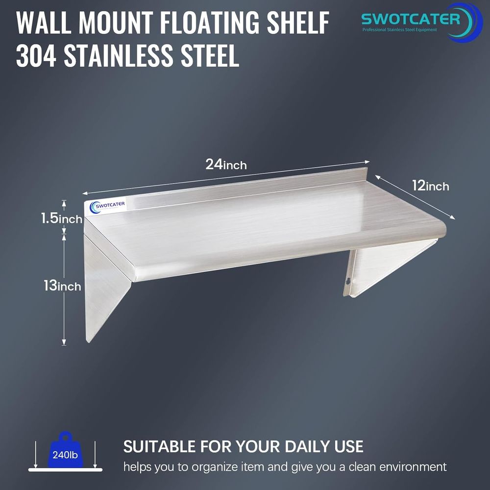 2'li Paket Paslanmaz Çelik Raf - Wall Shelf Commercial Kitchen incelemesi ve fiyatı