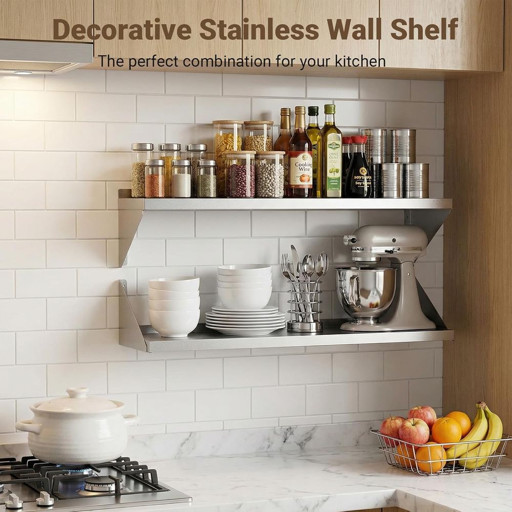 Paslanmaz Çelik Duvar Rafı 12  - Wall Shelf Commercial Kitchen incelemesi ve fiyatı