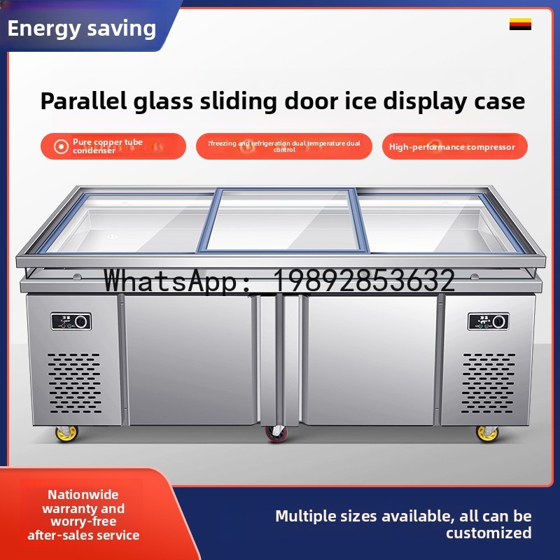 Deniz ürünleri buzlu teşhir do - Refrigerated Display Case incelemesi ve fiyatı